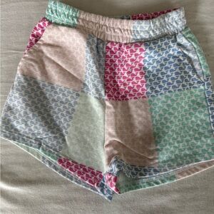Vineyard Vines Pink and Blue Athletic Shorts Elastic Waistband